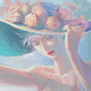 夏花_灵笼厚涂冉冰绘画作品