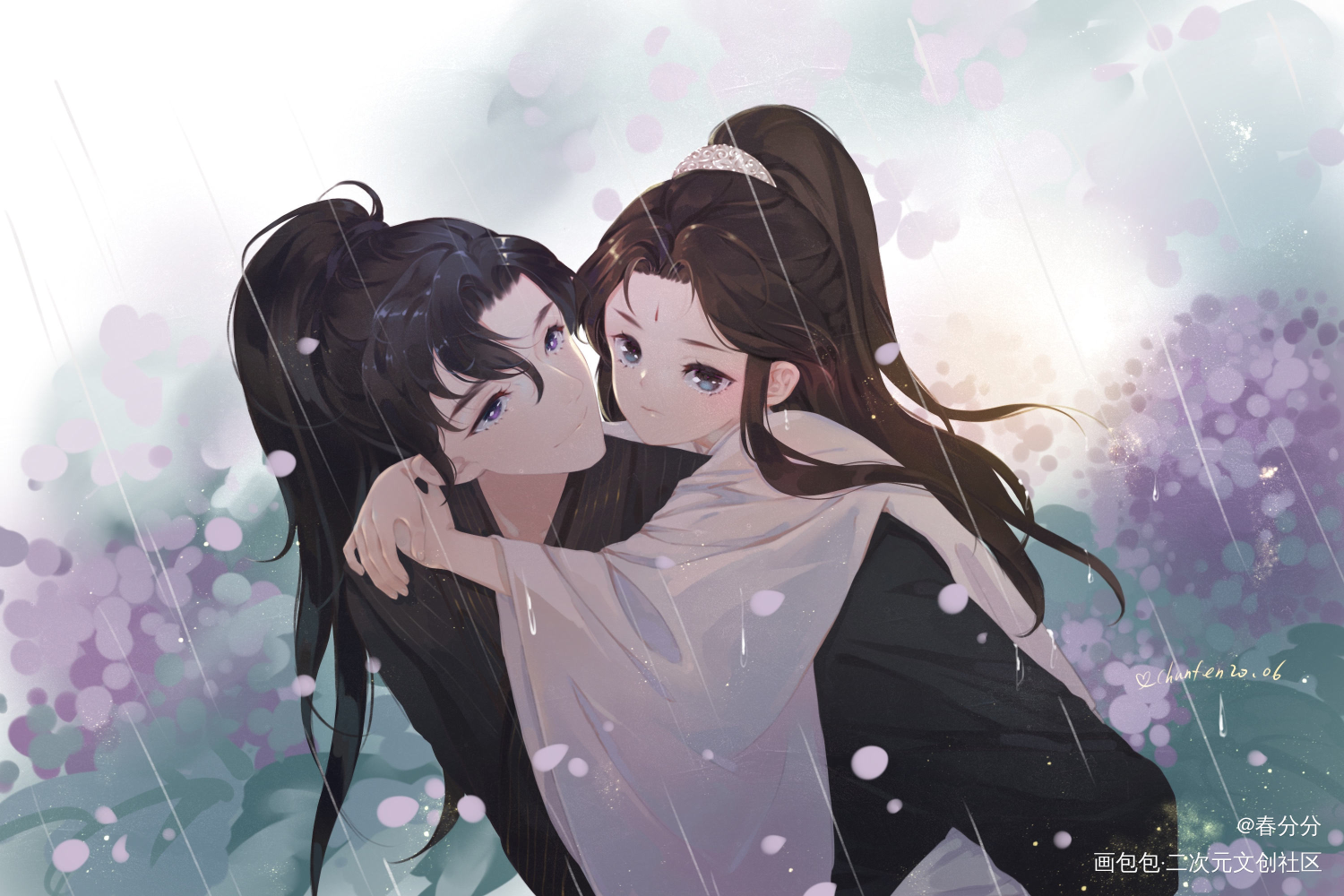小师尊_二哈和他的白猫师尊燃晚墨燃楚晚宁绘画作品