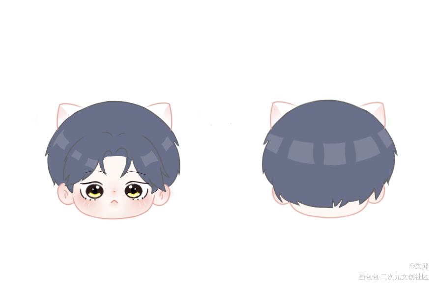 燃晚pp夹_二哈和他的白猫师尊燃晚手绘绘画作品
