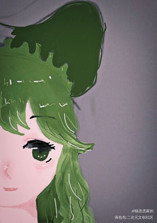 摸鱼_手绘平涂Q版指绘绘画作品