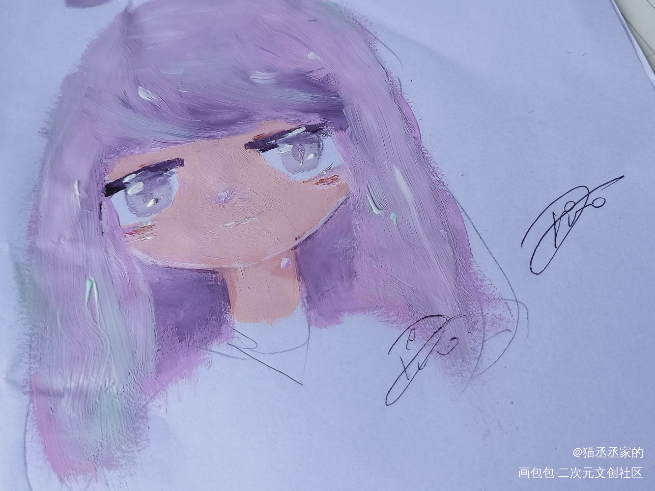 摸鱼_手绘平涂Q版指绘绘画作品