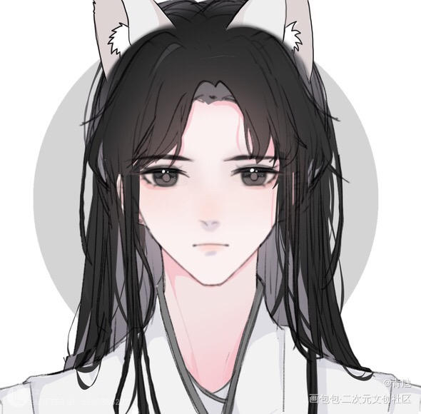 二哈和他的白猫师尊_二哈和他的白猫师尊楚晚宁平涂指绘绘画作品