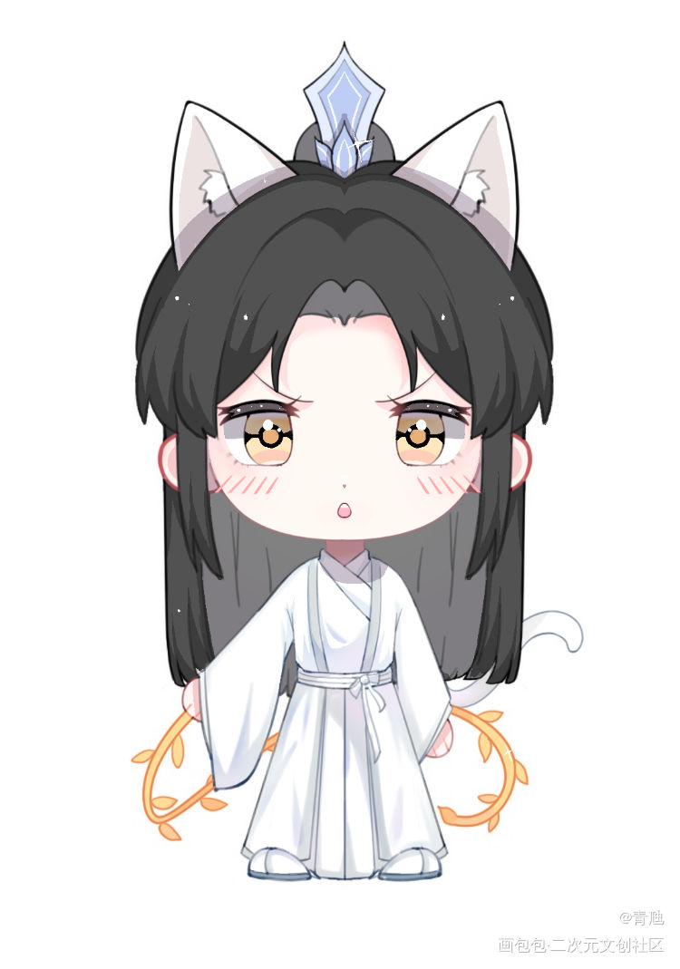 晚宁qq人_二哈和他的白猫师尊楚晚宁指绘绘画作品