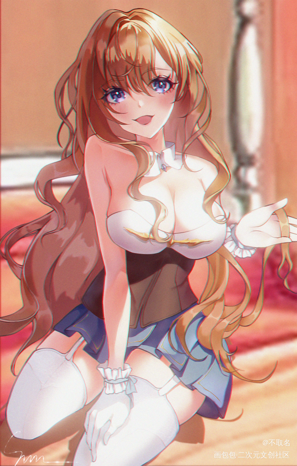 喜欢你_美少女赛璐璐日系板绘原创绘画作品