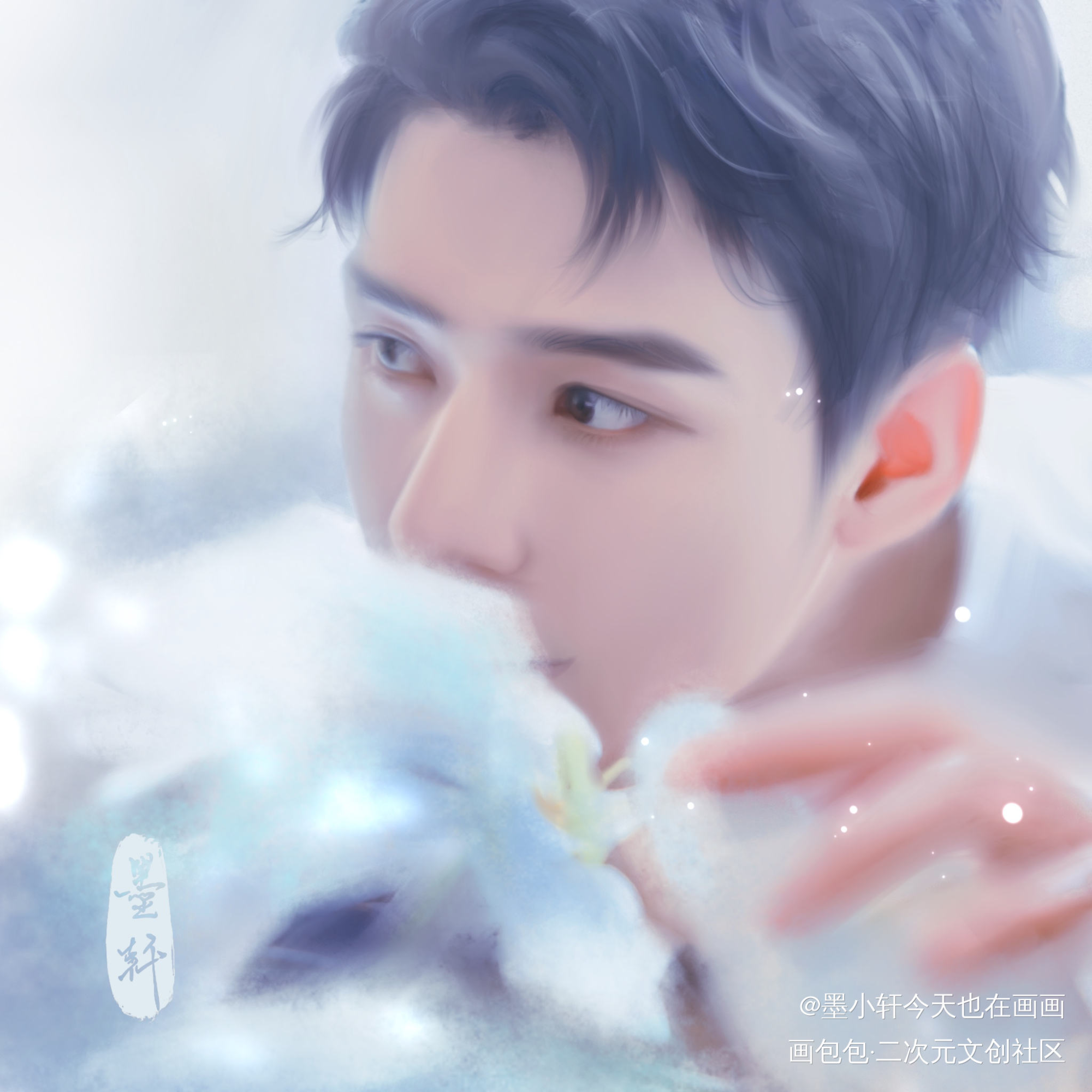 又画了一组情头_山河令浪浪钉温周厚涂绘画作品