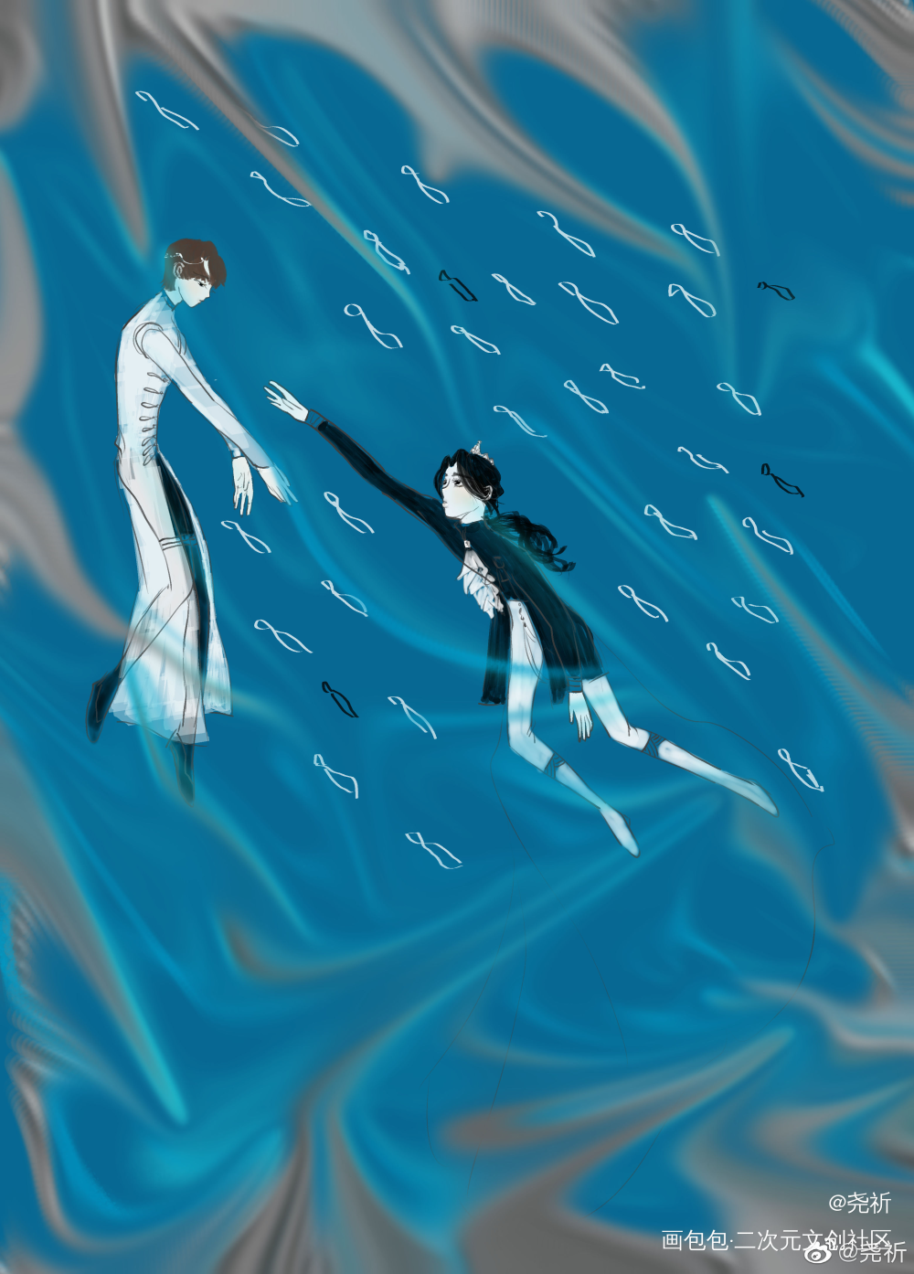 寒故·漂流幻境_188男团寒故何故宋居寒同人绘画作品
