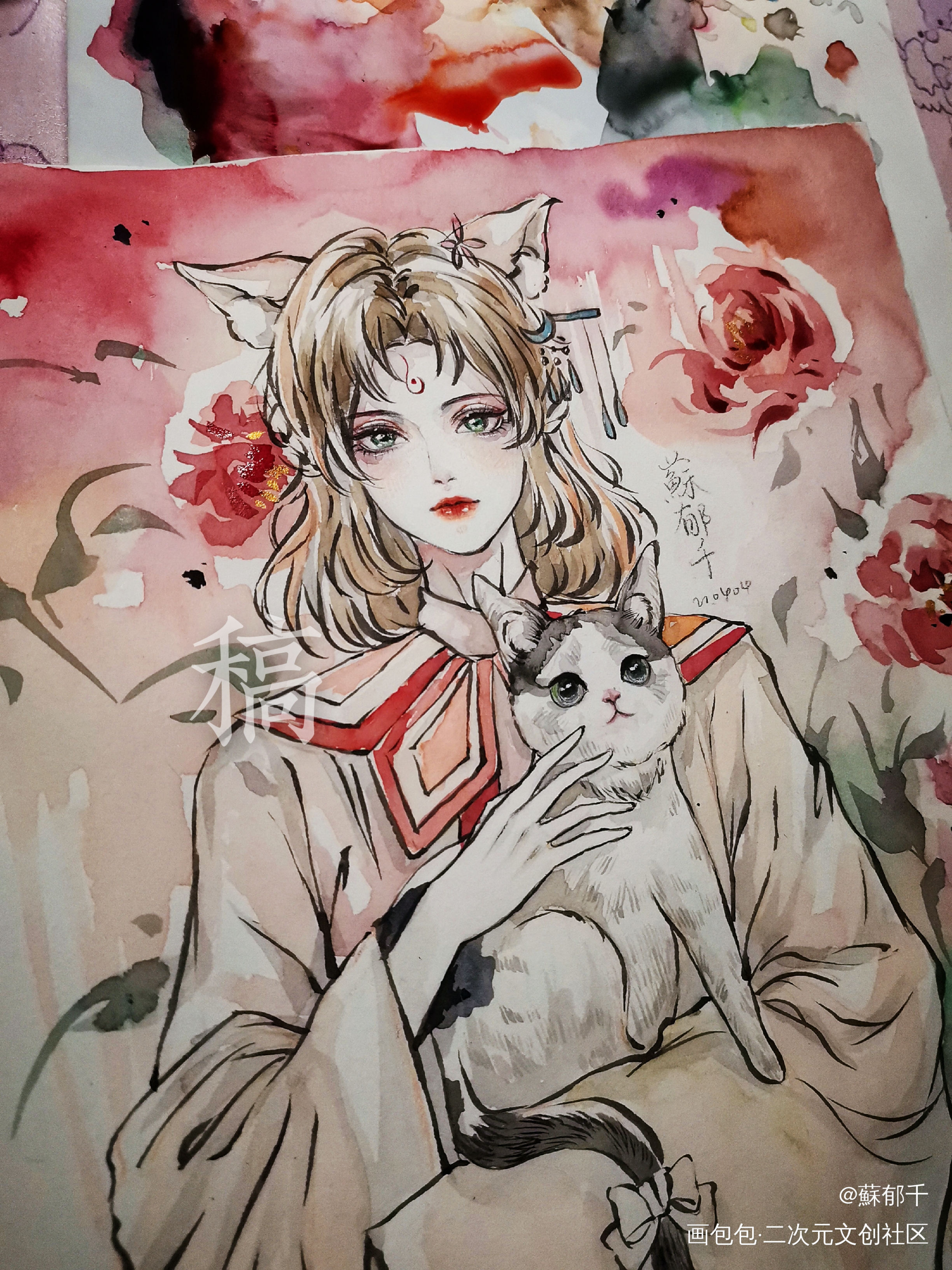 水彩稿子_手绘绘画作品