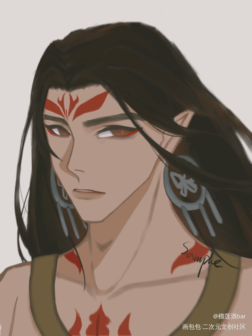 黑皮❤️_阴阳师平涂阿修罗绘画作品