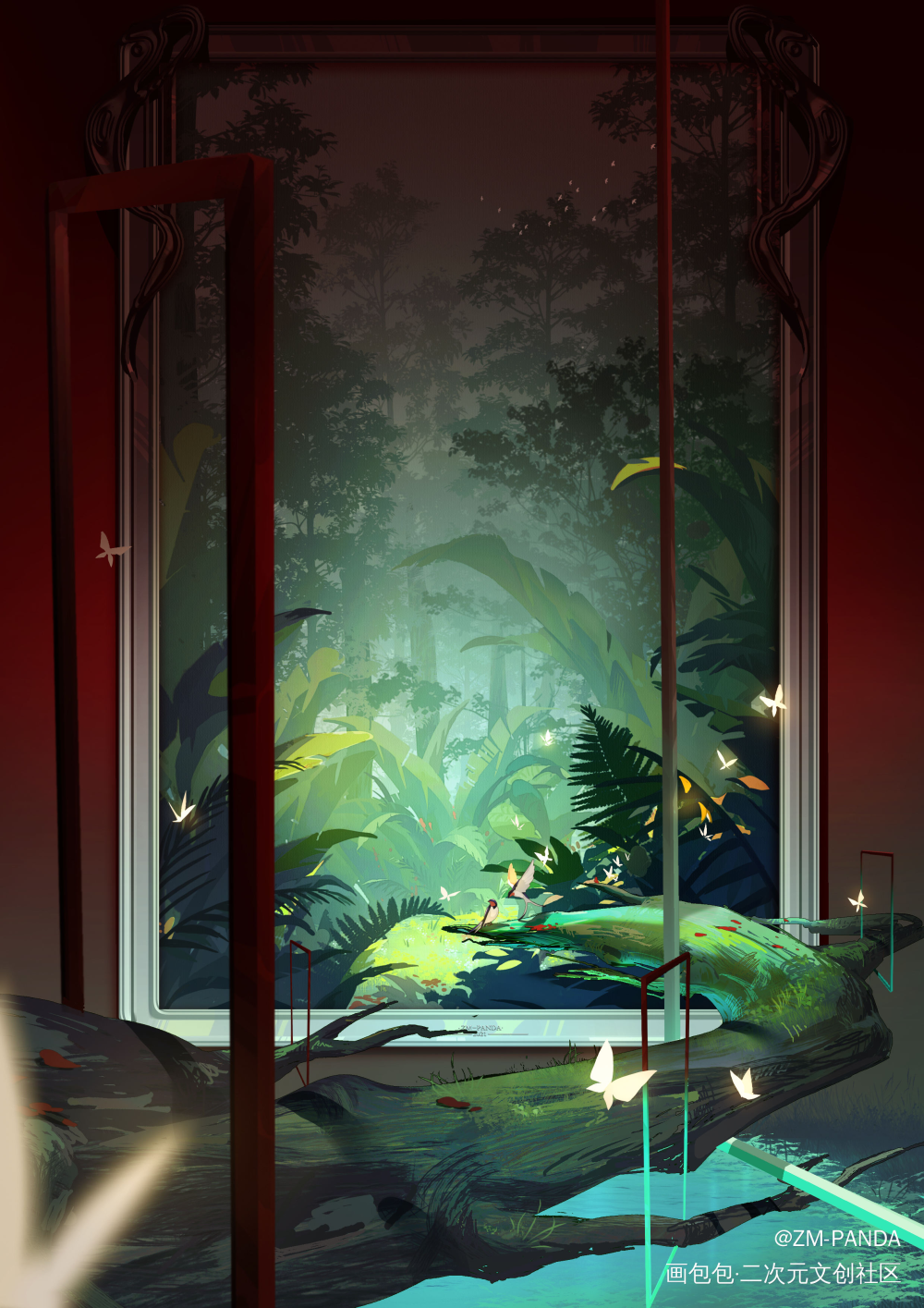 观画人也是画中人_厚涂日系原创oc绘画作品