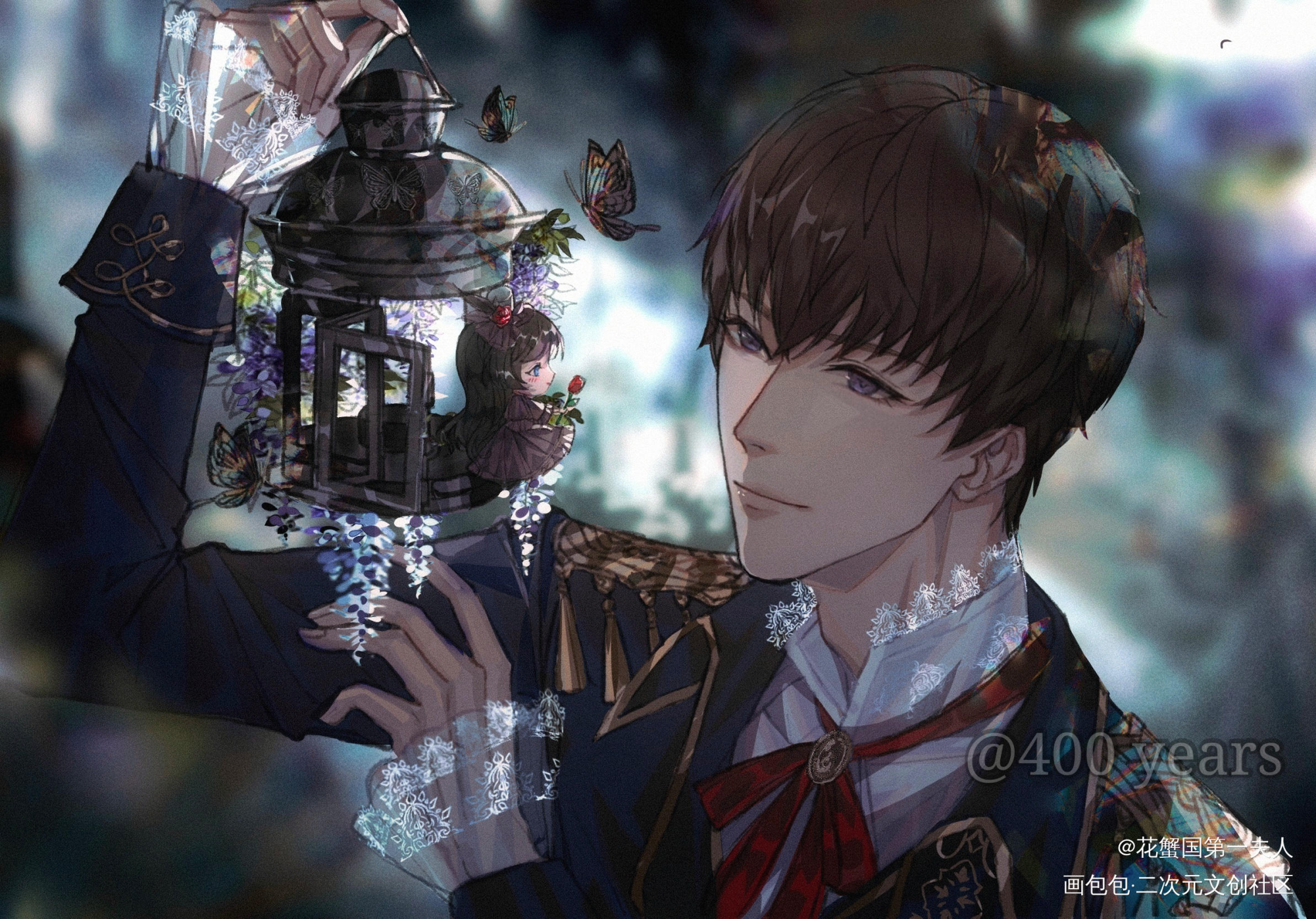 一张梦稿_平涂日系插画约稿绘画作品