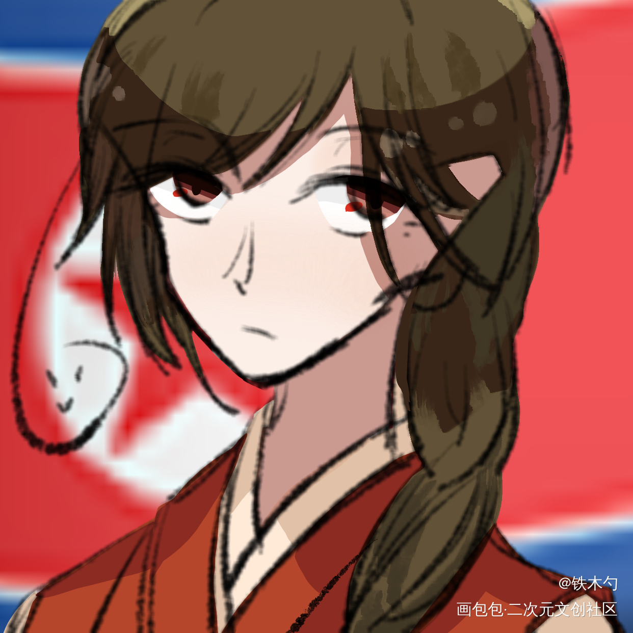 屯一屯。_黑塔利亚特区王濠镜罗莎柯克兰王嘉龙平涂头像同人艾米丽F琼斯绘画作品