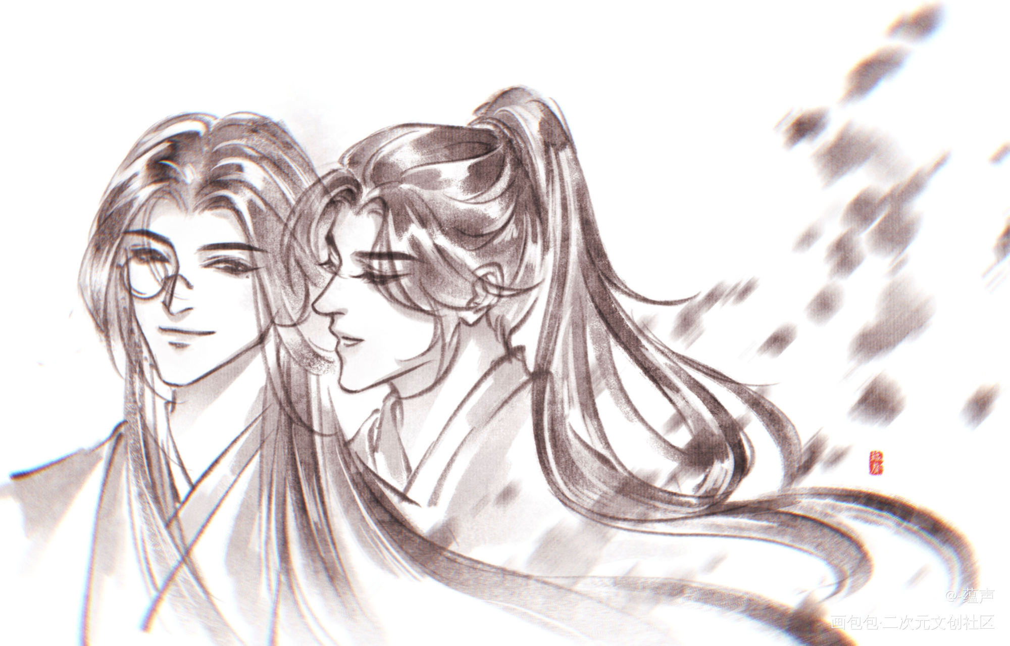 ❤️长顾520快乐贴贴❤️_杀破狼长顾长庚顾昀绘画作品