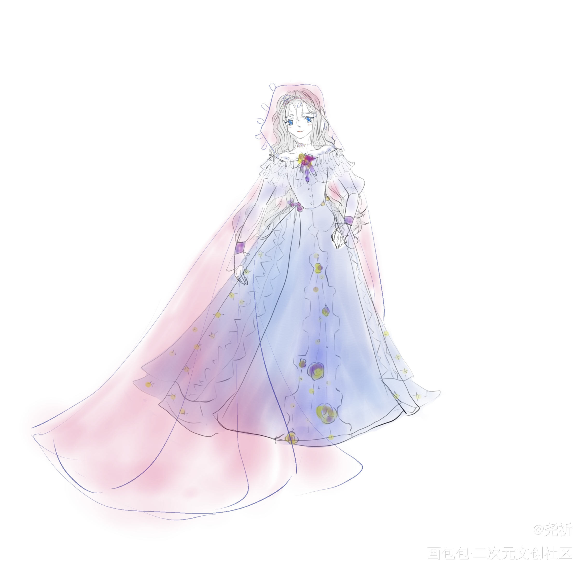 仙女教母_立绘约稿原创oc绘画作品