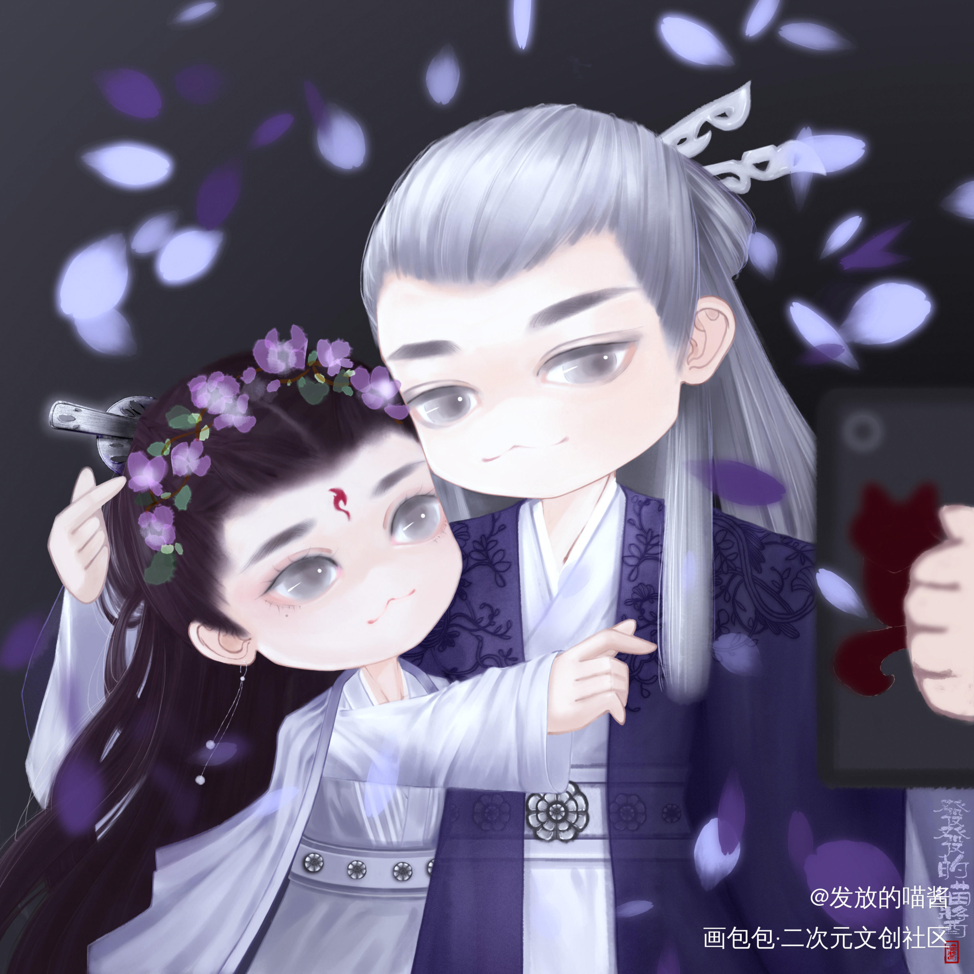 东凤_立绘古风厚涂Q版板写绘画作品
