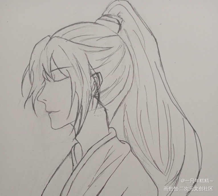_二哈和他的白猫师尊燃晚手绘绘画作品