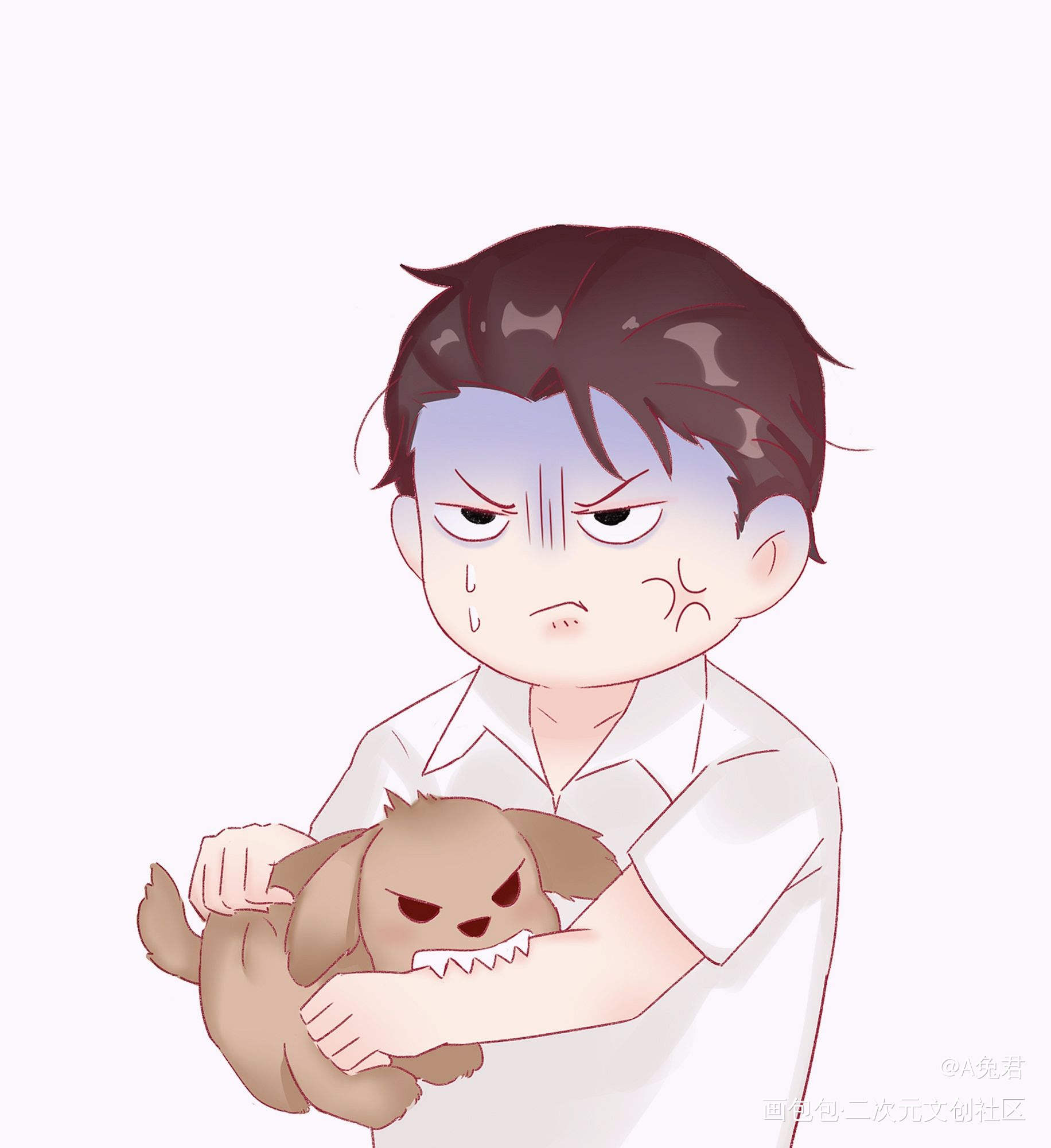 温馨一家人_188男团群秀绘画作品