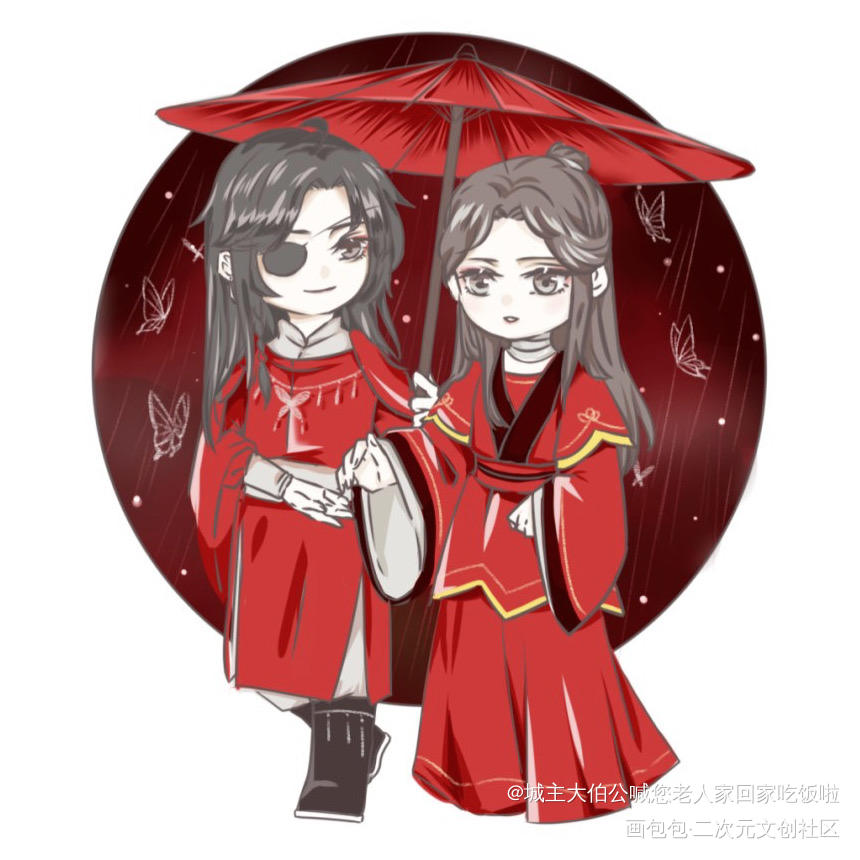 _天官赐福花怜绘画作品