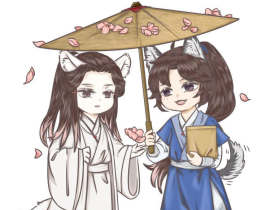 “我想给师尊撑一辈子伞”_绘画作品