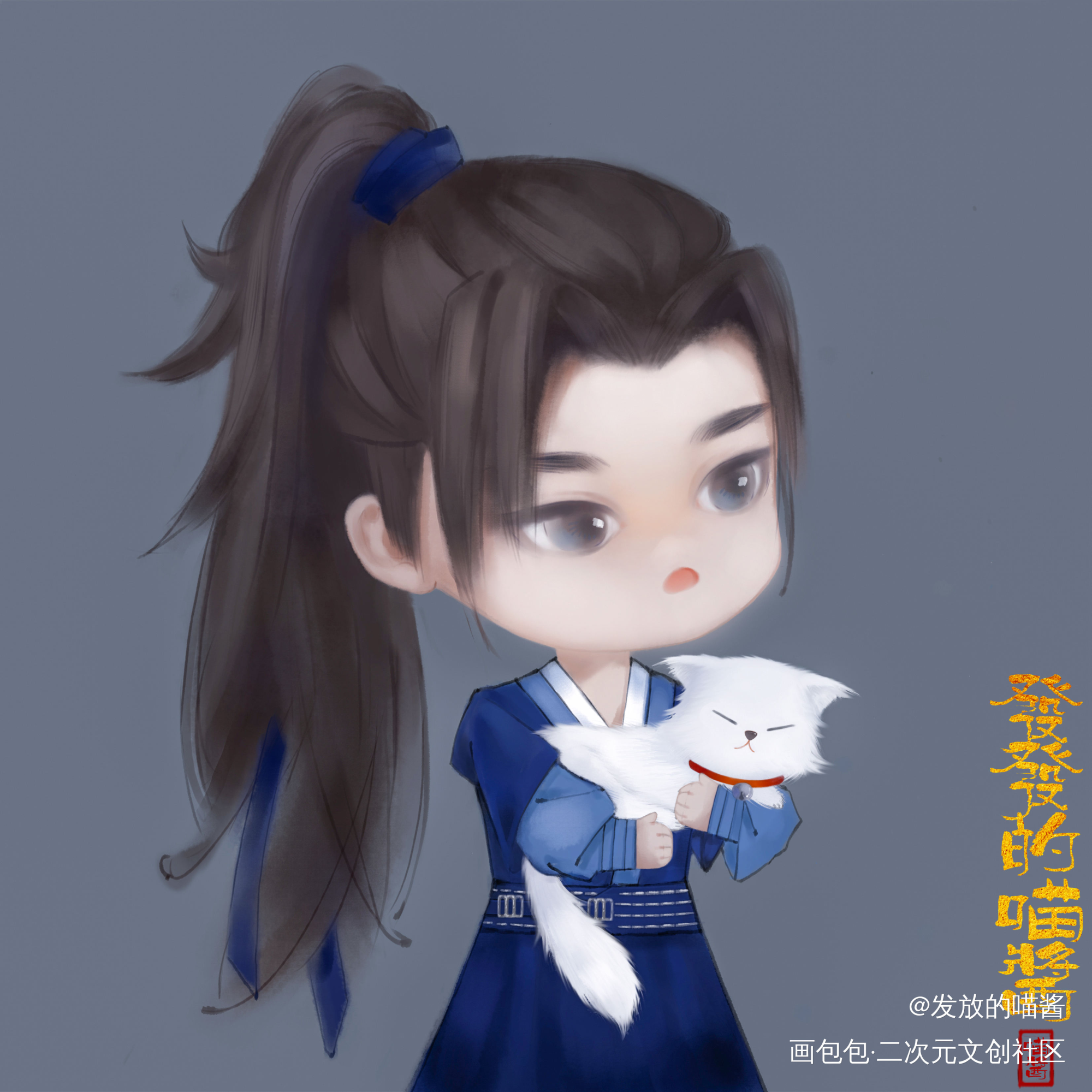 燃晚_燃晚立绘古风厚涂Q版板写绘画作品