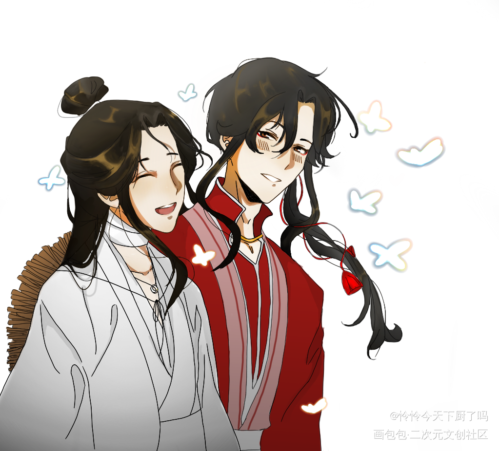 花怜_天官赐福花怜绘画作品