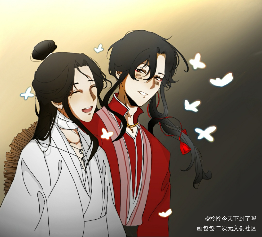 花怜_天官赐福花怜绘画作品