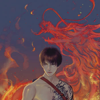 麒麟踏火_盗墓笔记张起灵绘画作品