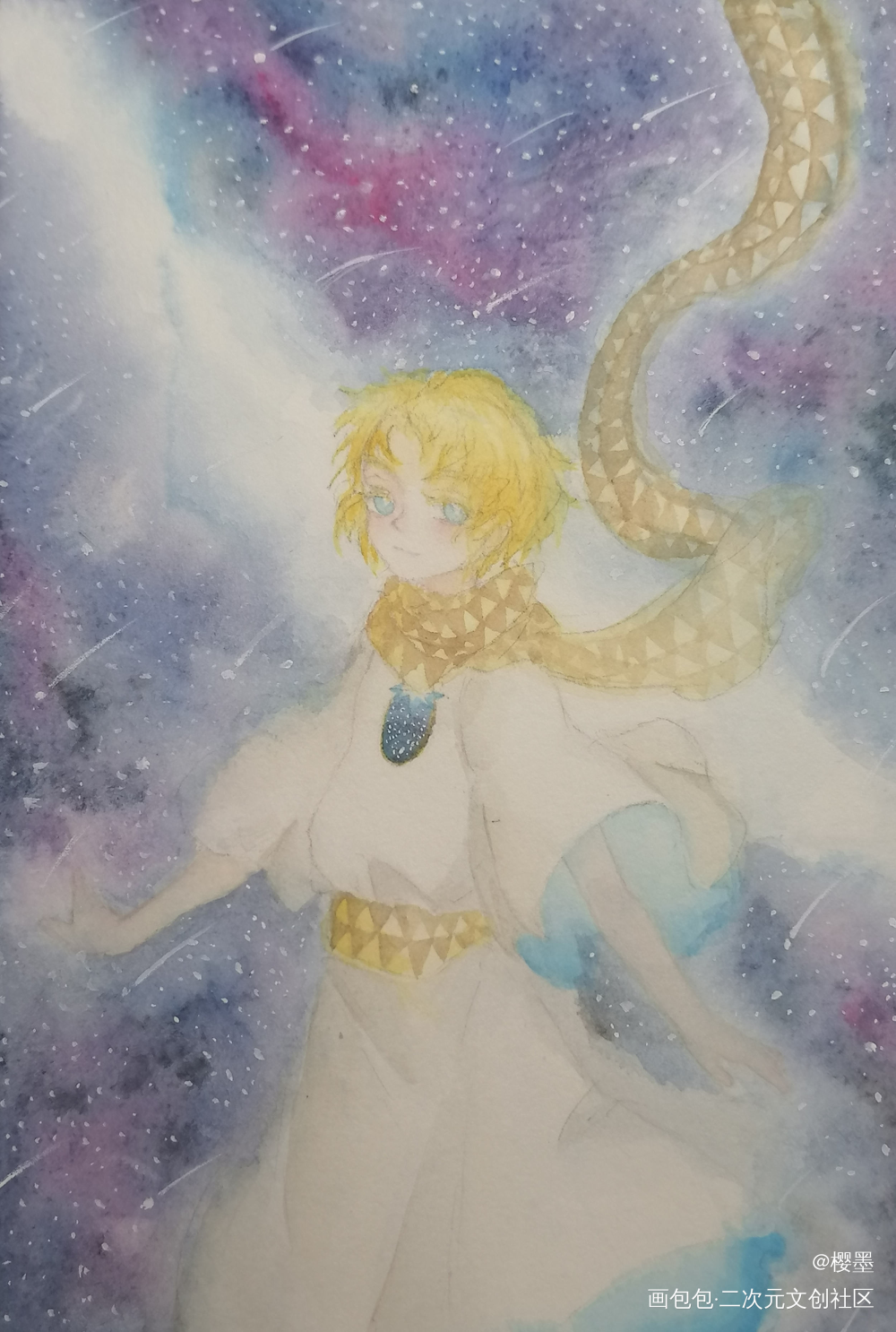 今晚的三小时摸鱼……_FGOvoyager手绘水彩同人绘画作品