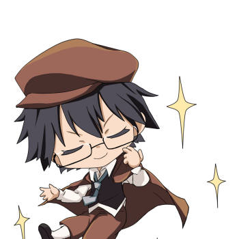 q版3个_文豪野犬江户川乱步中岛敦芥川龙之介同人绘画作品