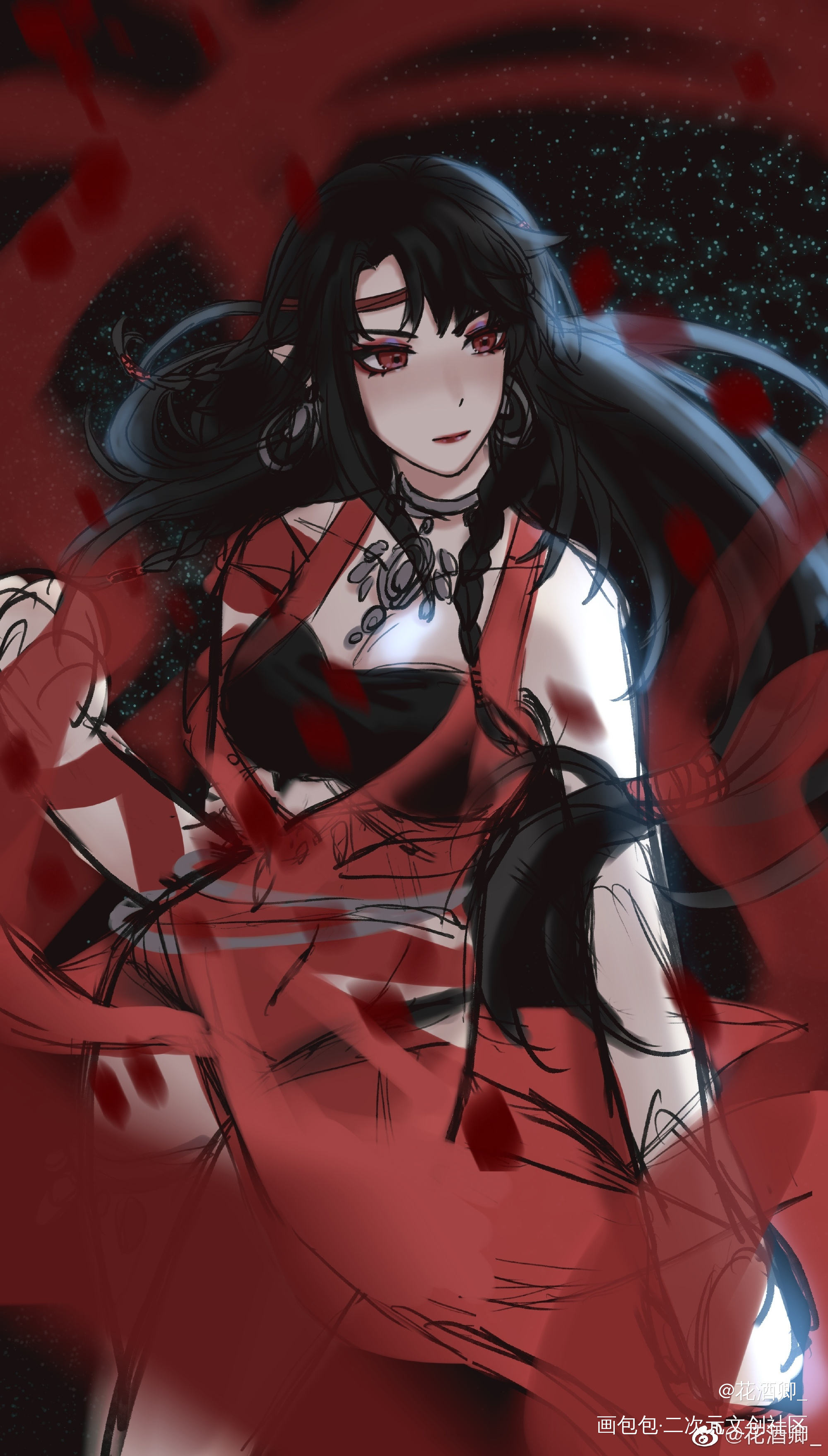 纱华铃_人渣反派自救系统古风绘画作品