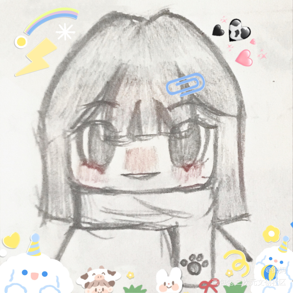 摸鱼?_手绘Q版绘画作品