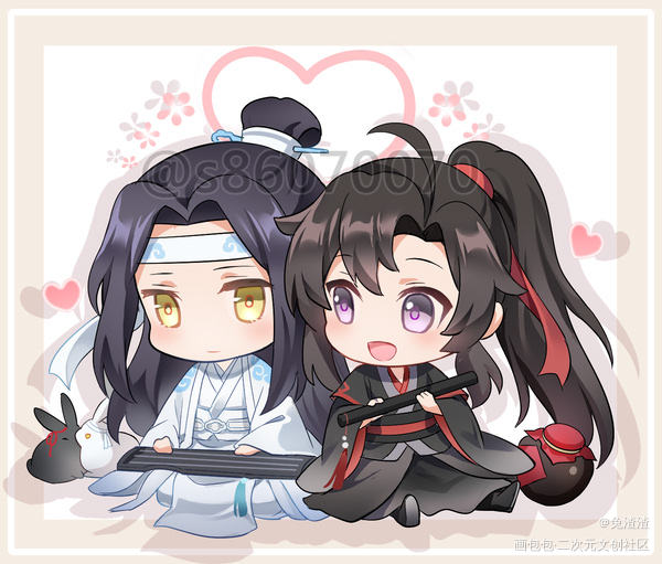 Q版忘羡～_魔道祖师忘羡绘画作品