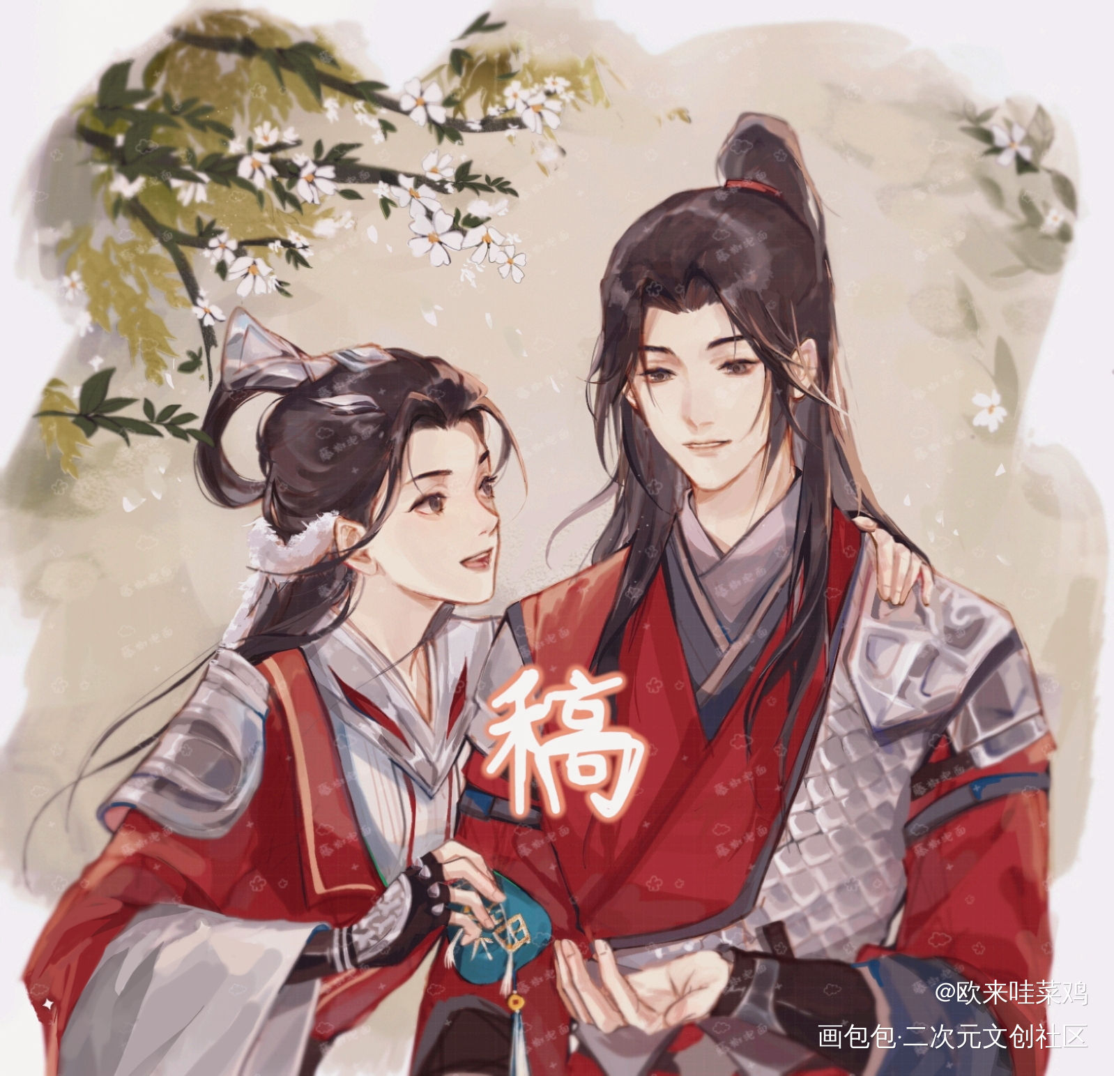 是稿_古风平涂二创绘画作品