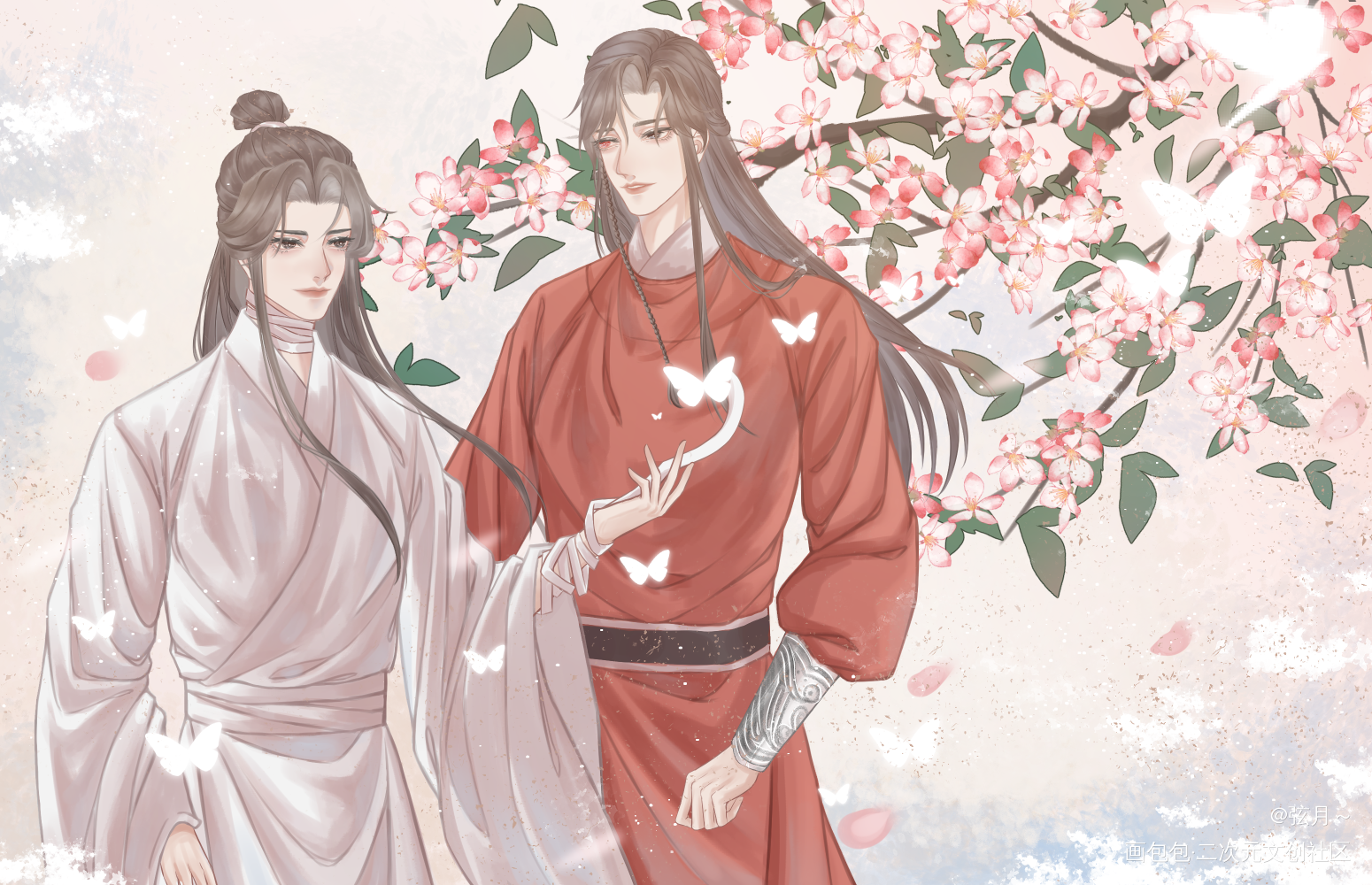 花怜出游_天官赐福花怜绘画作品