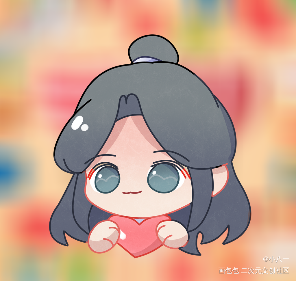 给你，我的小心心_天官赐福绘画作品
