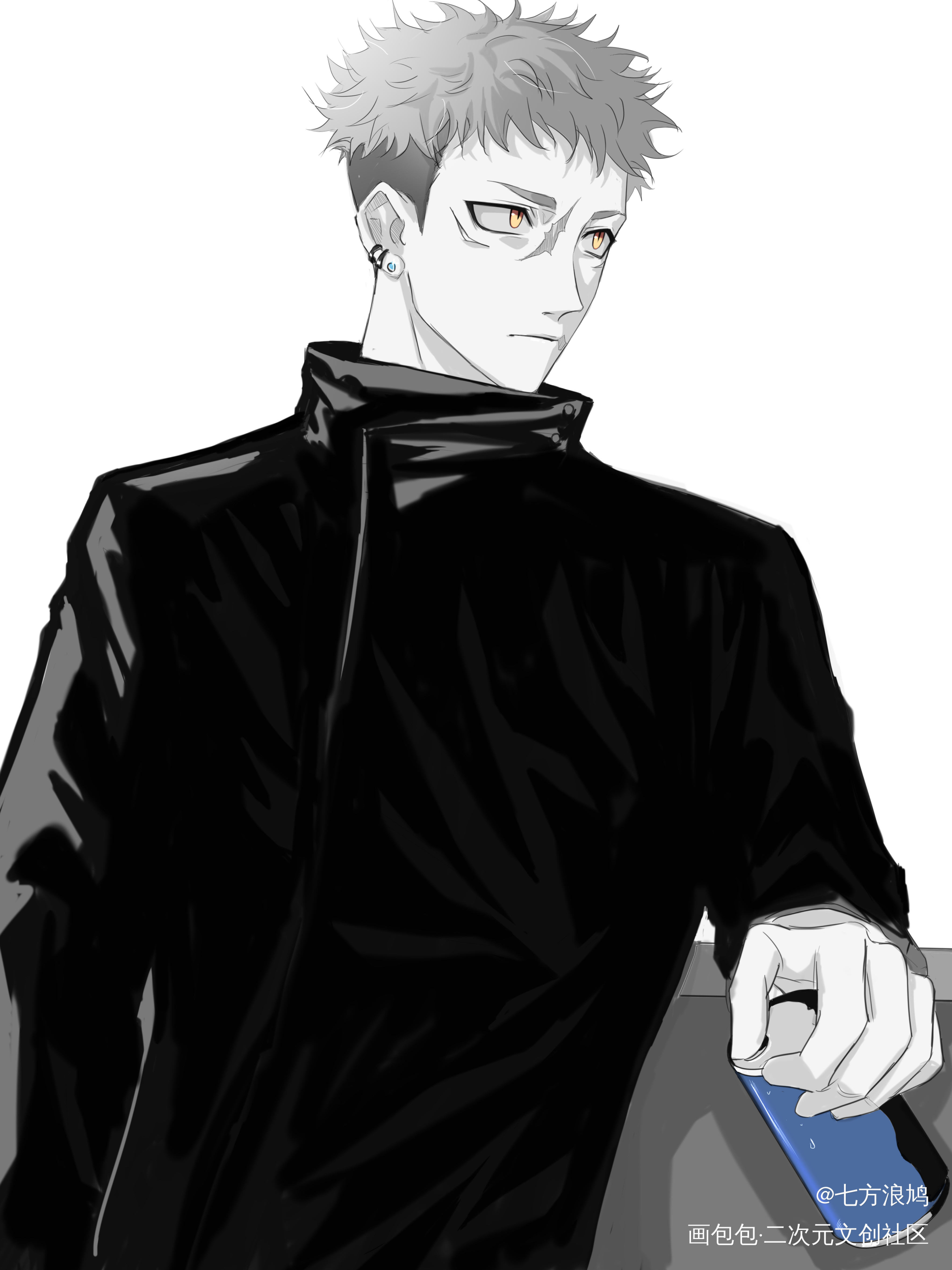 师生转换( ¨̮ )。_咒术回战五悠虎杖悠仁五条悟平涂日系我要上首推插画同人绘画绘画作品
