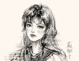 速写头像过程_绘画作品