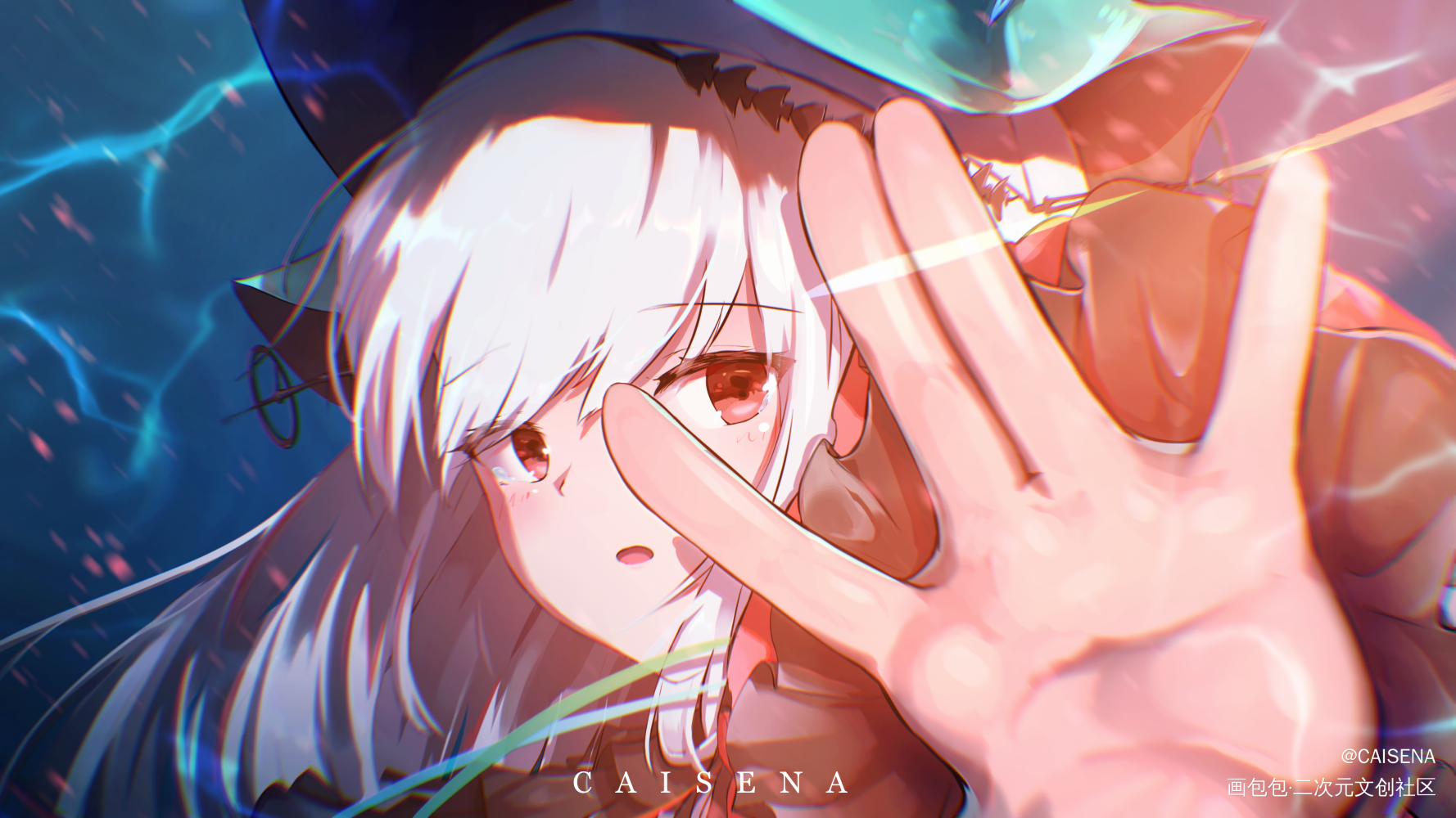 蒂蒂_明日方舟斯卡蒂日系头像插画绘画作品