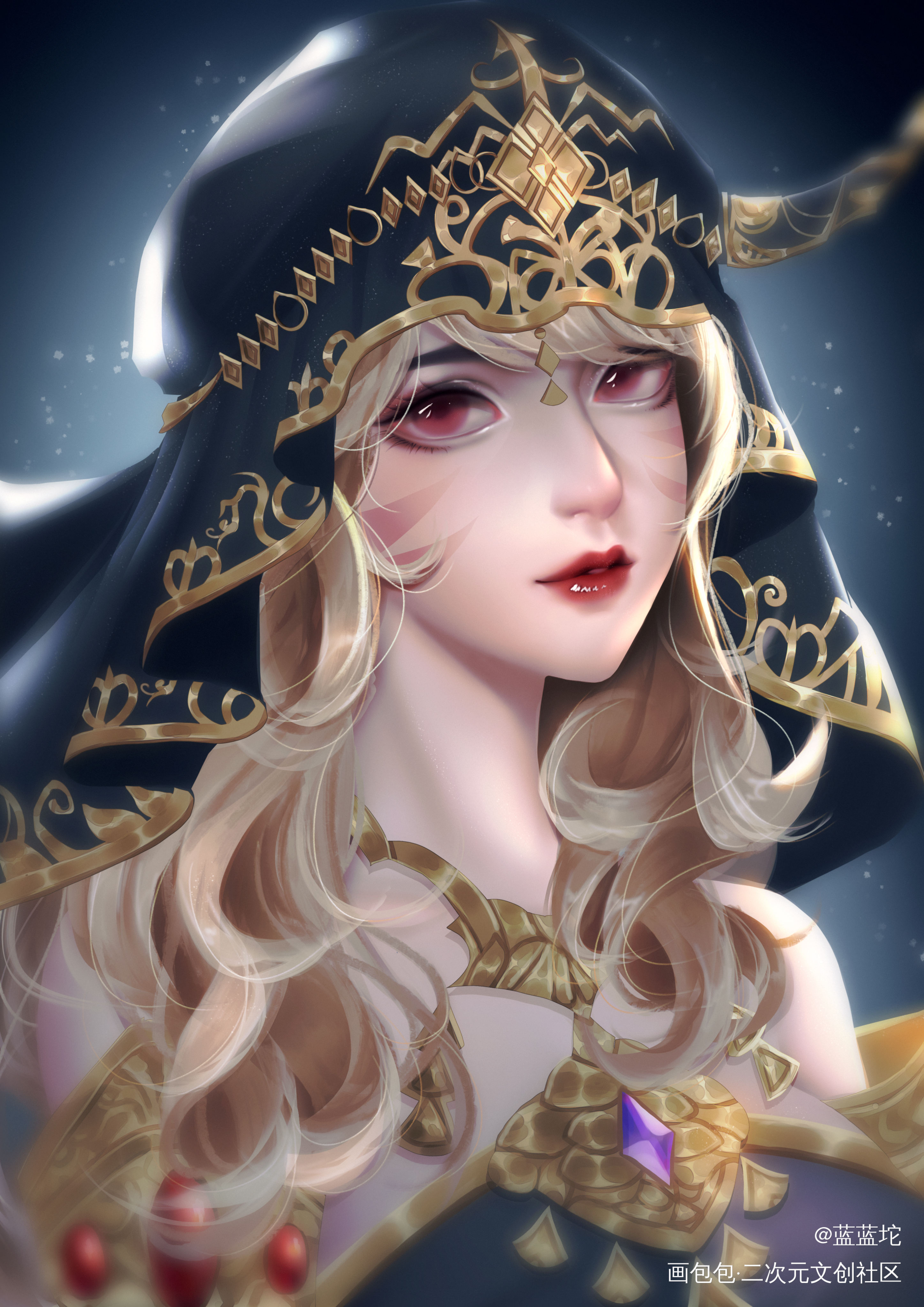 头像~_最终幻想14厚涂插画绘画作品