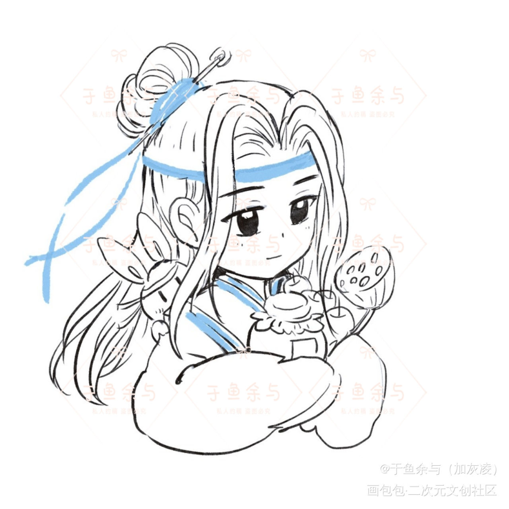 慢点吃。小苹果：⊙ω⊙_魔道祖师忘羡绘画作品