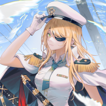 船长玛丽娜_厚涂日系坎公骑冠剑插画绘画绘画绘画作品