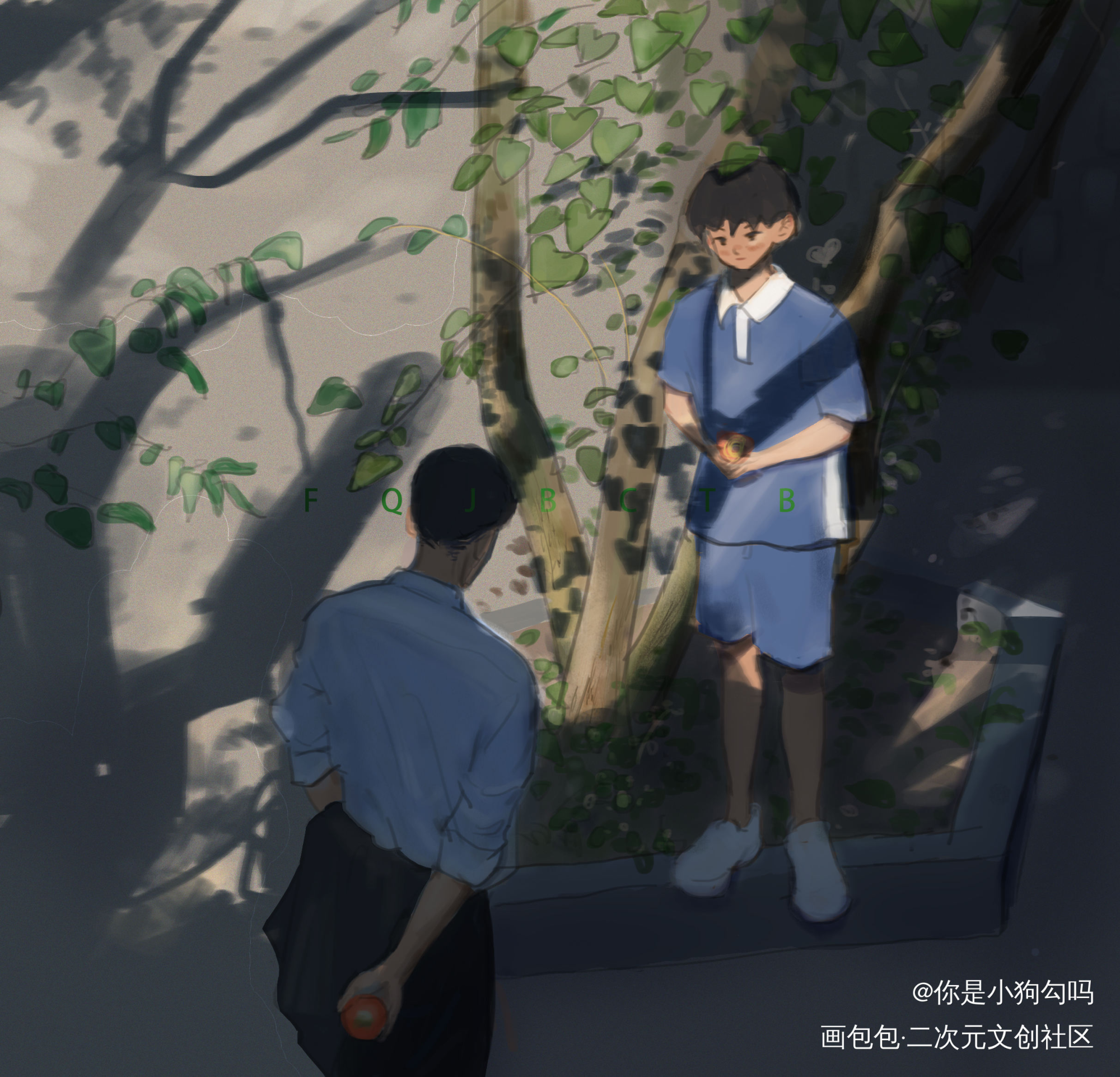 _平涂日系板写绘画作品