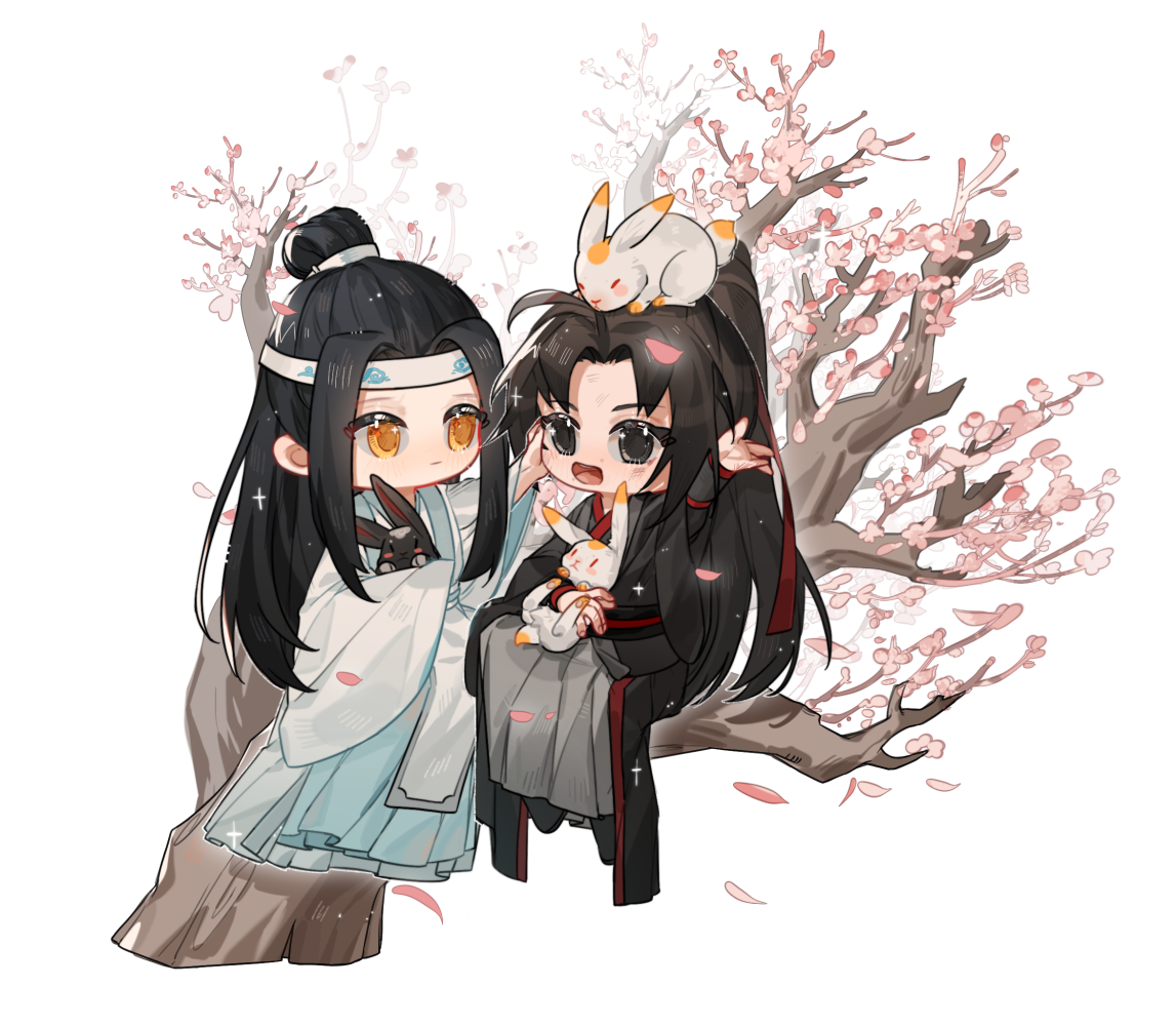 看见兔子了吗？_魔道祖师忘羡魔道祖师Q版墨香铜臭绘画作品