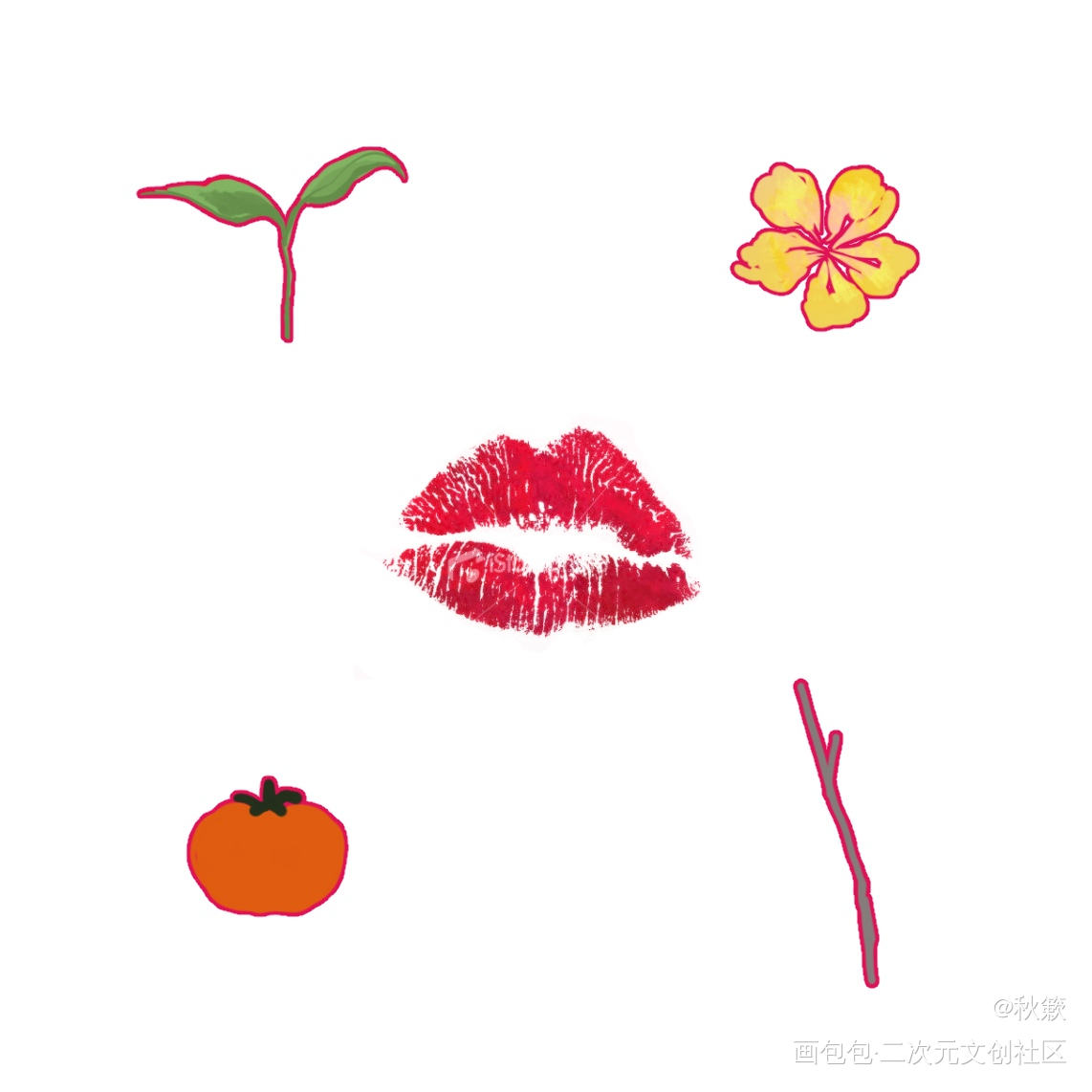 瞎画_摸鱼板绘原创绘画作品