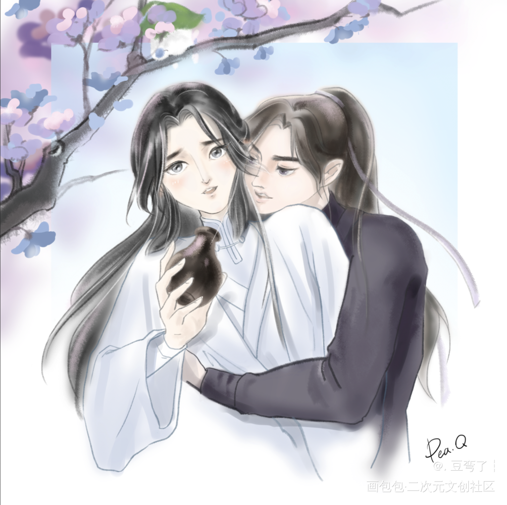 师尊～在干嘛_二哈和他的白猫师尊燃晚绘画作品