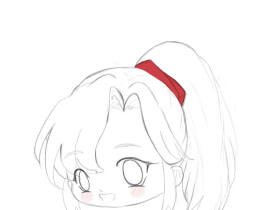 还没上色的羡羡_绘画作品