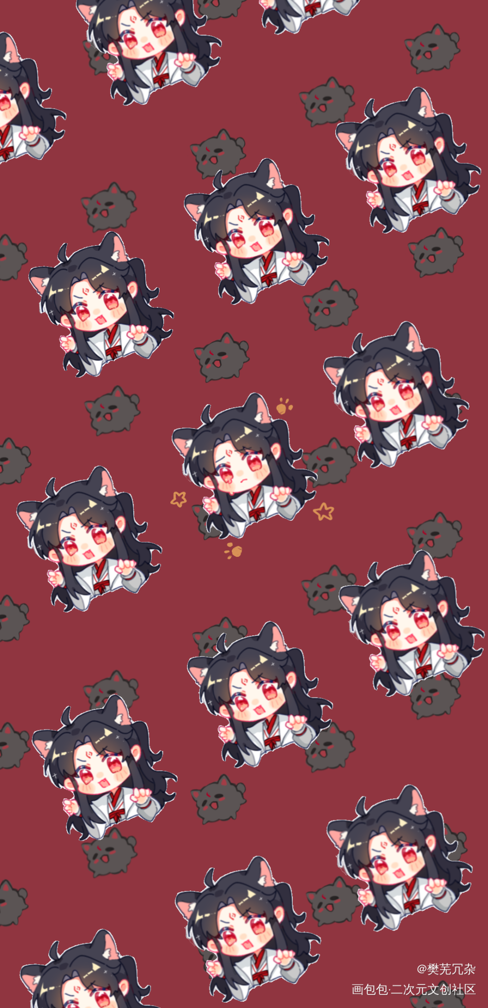 小壁纸_人渣反派自救系统冰秋漠尚Q版指绘壁纸绘画作品