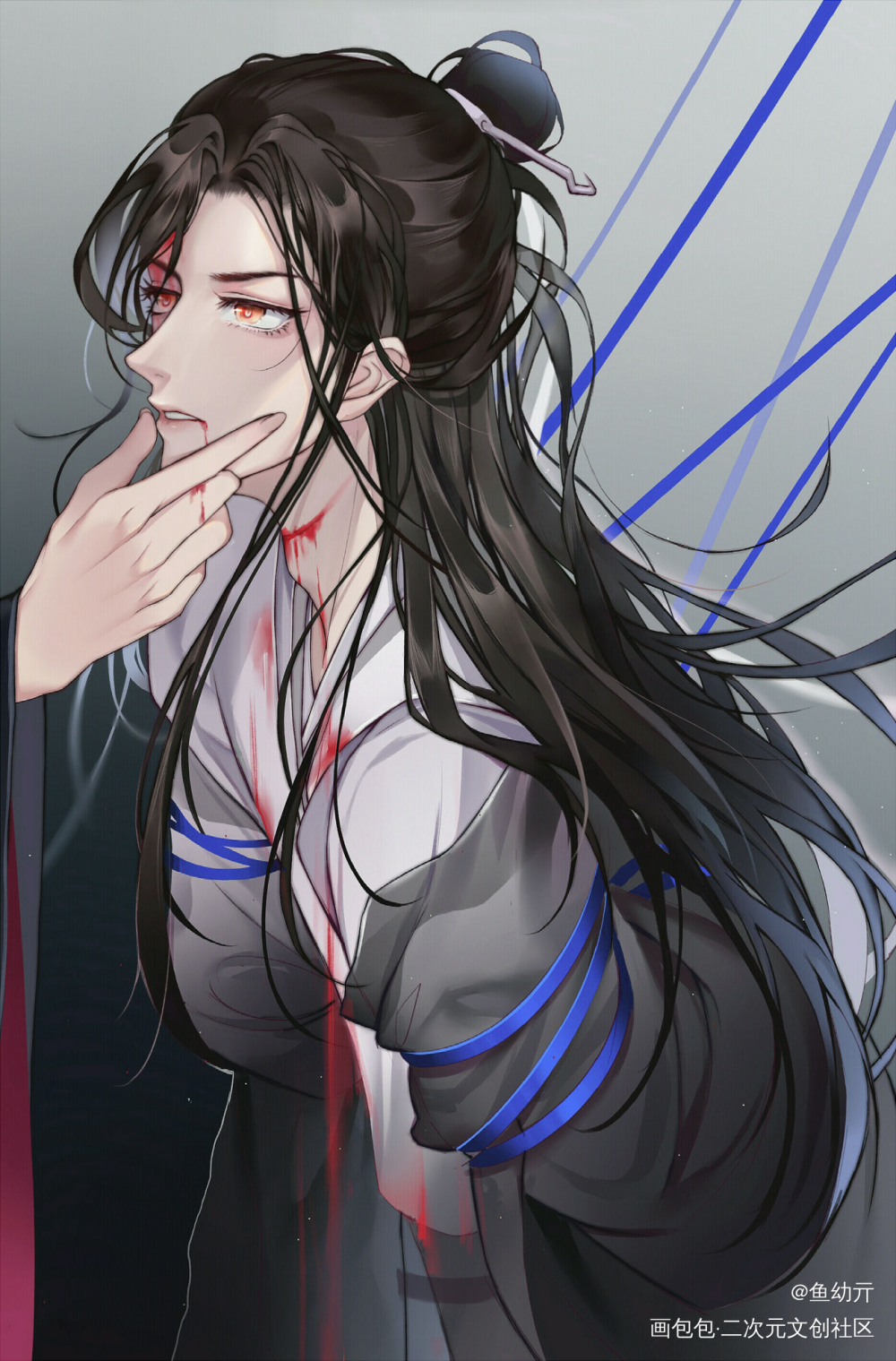 _二哈和他的白猫师尊绘画作品