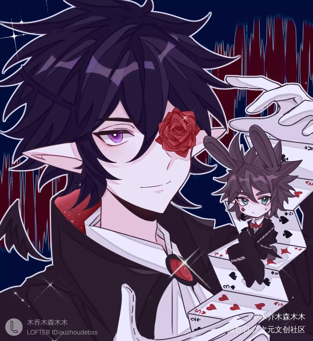 魔塑丝_凹凸世界雷安同人绘画作品