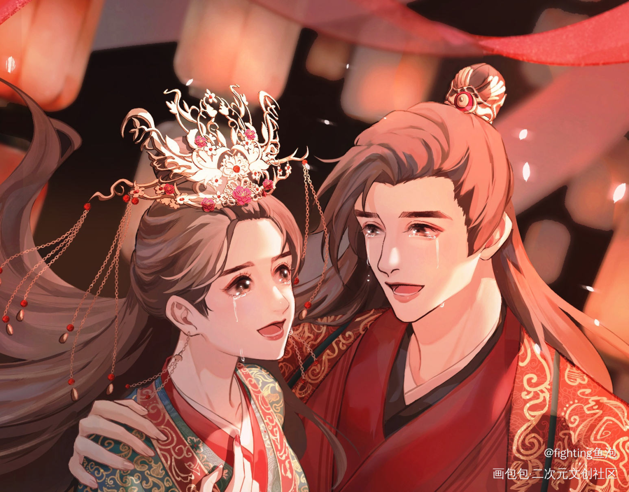 不说离分_山河令湘宁曹蔚宁顾湘插画同人绘画作品