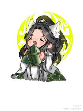 端午节快乐~_二哈和他的白猫师尊燃晚楚晚宁墨燃绘画作品